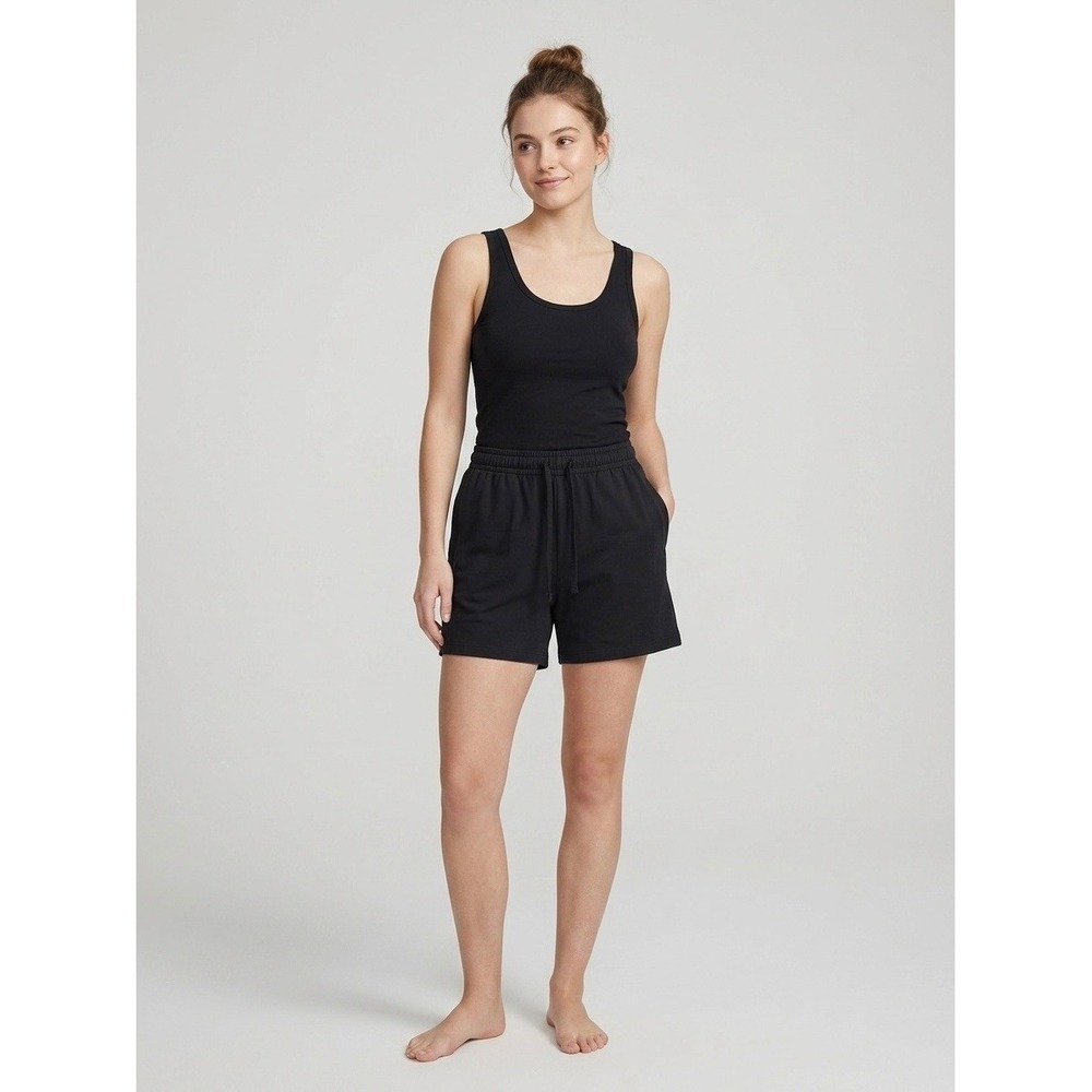 Skims Sleep Short Onyx Black Drawstring Lounge Shorts Womens Size Medium